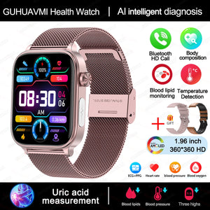 Relógio Inteligente Diagnóstico Saúde – ECG, Oxigênio e Chamadas Bluetooth